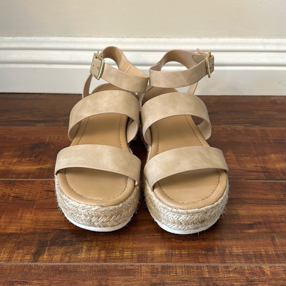 Tan Platform Sandals